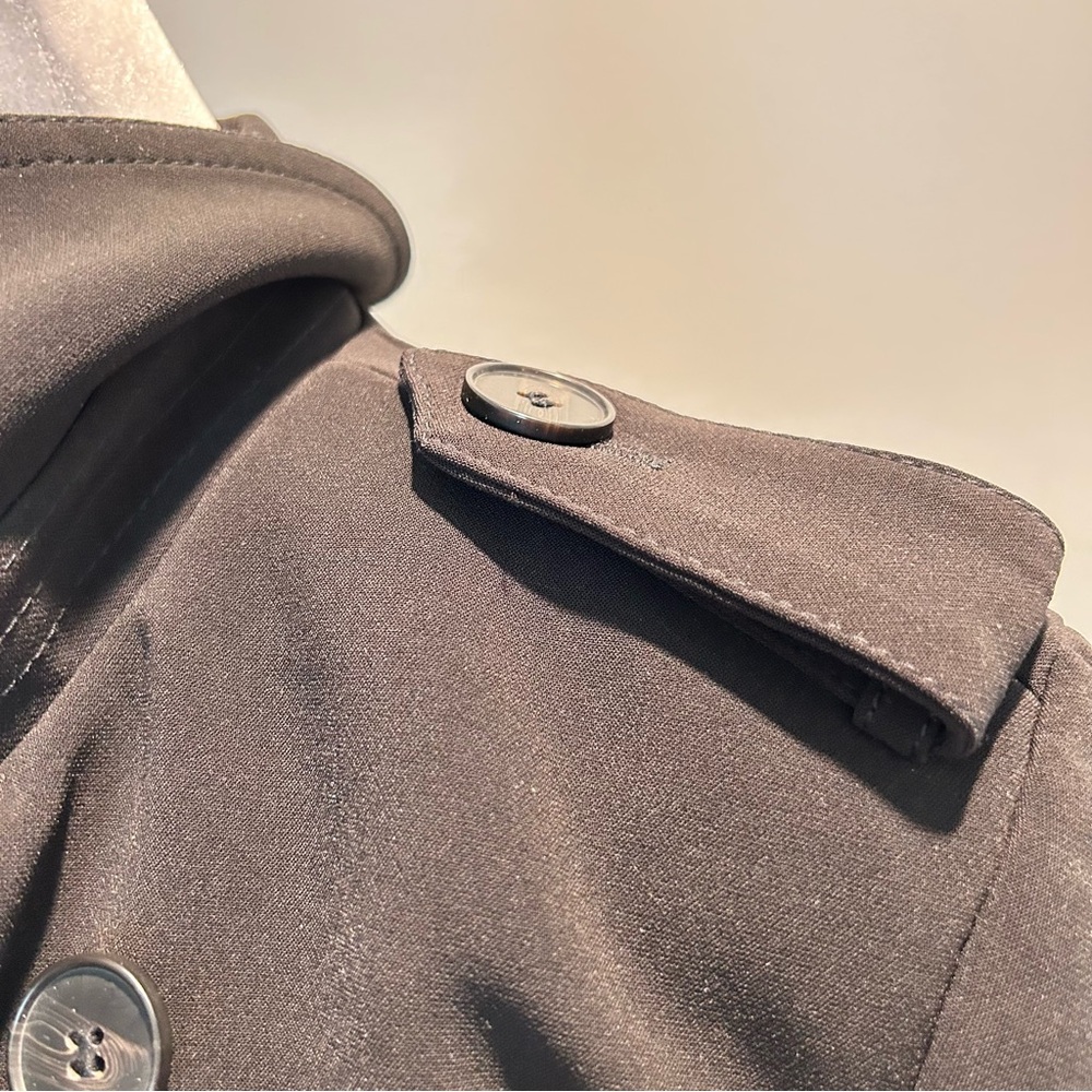 H&M Classic Double Breasted Black Trench Coat - Picture 5 of 6